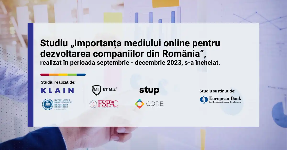 Rezultatele studiului „Importanța mediului online pentru dezvoltarea companiilor din România”