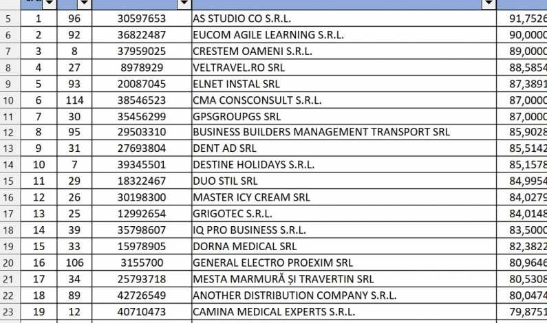 Ministerul Investițiilor și Proiectelor Europene (MIPE) a publicat primele rezultate intermediare la programul de „digitalizare mare” a IMM